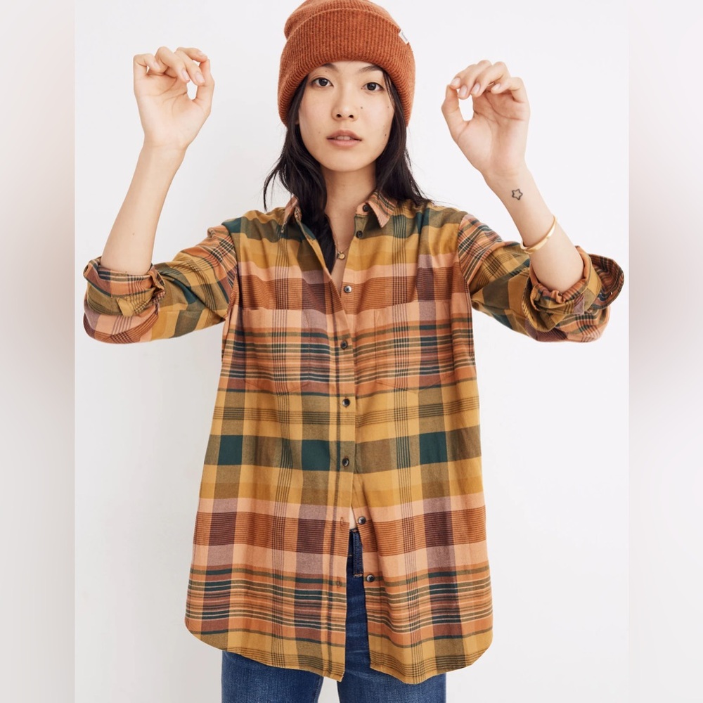 Madewell Flannel Sunday Shirt in Seconda Plaid
